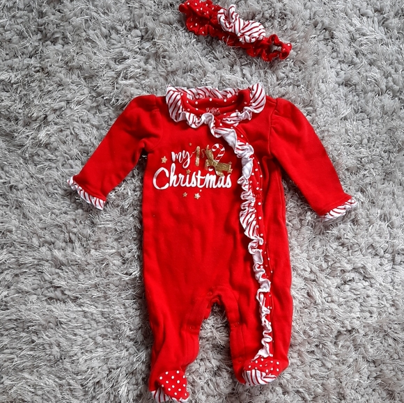 1st christmas baby girl outfit